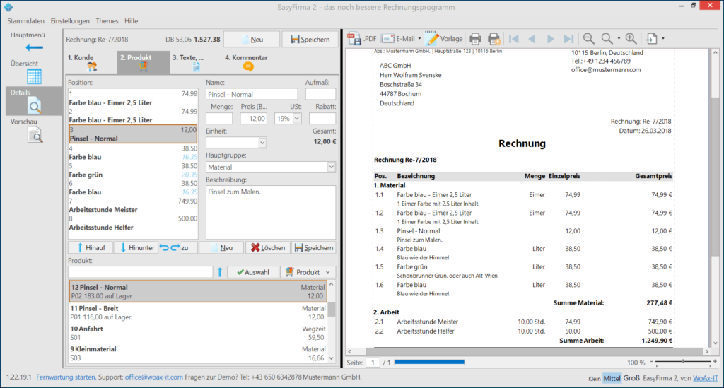 einfache Bürosoftware ist schnell und einfach zu bedienen