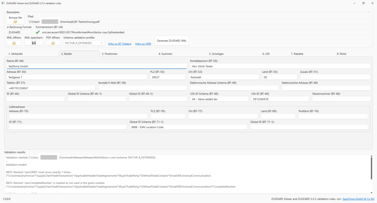 E-Rechnungsviewer EasyFirma